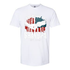 Promoted To Grandpa 2024 Patriotic Grandpa To Be Fathers Day Softstyle CVC T-Shirt