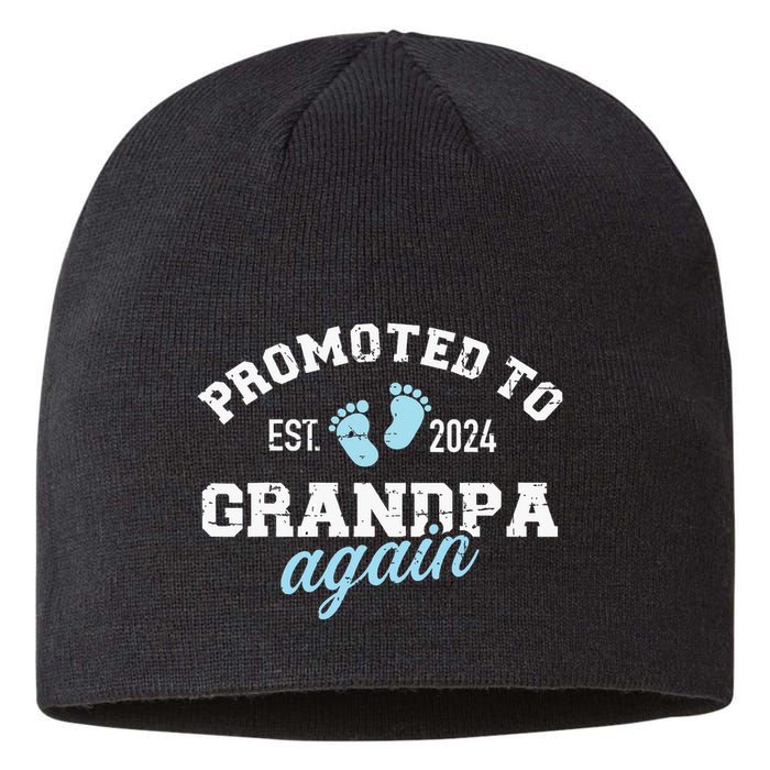 Promoted To Grandpa 2024 Again Sustainable Beanie