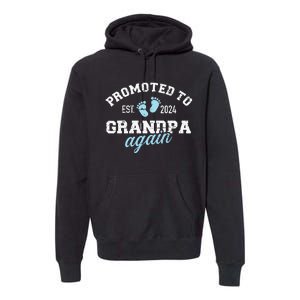 Promoted To Grandpa 2024 Again Premium Hoodie