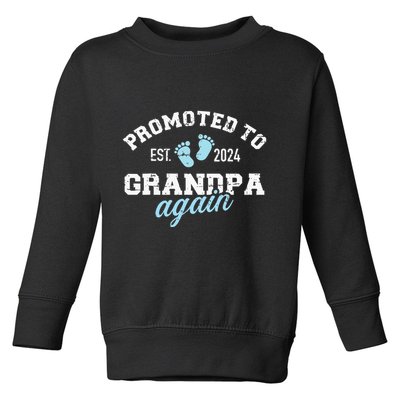 Promoted To Grandpa 2024 Again Toddler Sweatshirt