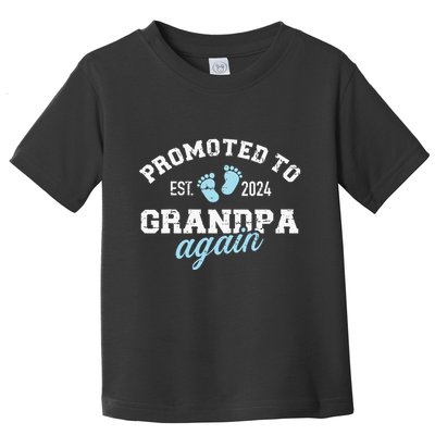 Promoted To Grandpa 2024 Again Toddler T-Shirt