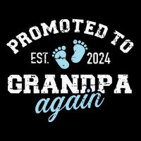 Promoted To Grandpa 2024 Again Wool Snapback Cap