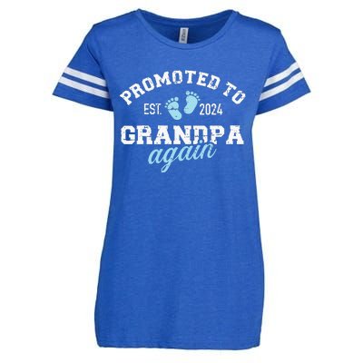 Promoted To Grandpa 2024 Again Enza Ladies Jersey Football T-Shirt