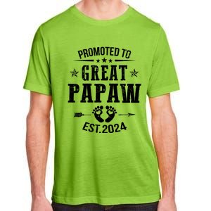 Promoted To Great Papaw Est 2024 Soon To Be Papaw Adult ChromaSoft Performance T-Shirt