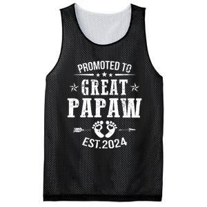 Promoted To Great Papaw Est 2024 Soon To Be Papaw Mesh Reversible Basketball Jersey Tank