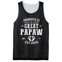 Promoted To Great Papaw Est 2024 Soon To Be Papaw Mesh Reversible Basketball Jersey Tank