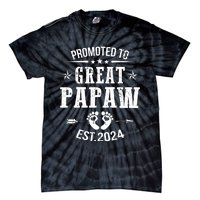 Promoted To Great Papaw Est 2024 Soon To Be Papaw Tie-Dye T-Shirt