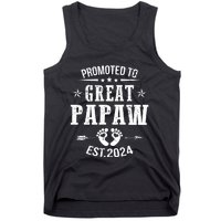 Promoted To Great Papaw Est 2024 Soon To Be Papaw Tank Top