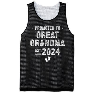 Promoted To Great Grandma 2024 Soon To Be Great Grandma Mesh Reversible Basketball Jersey Tank