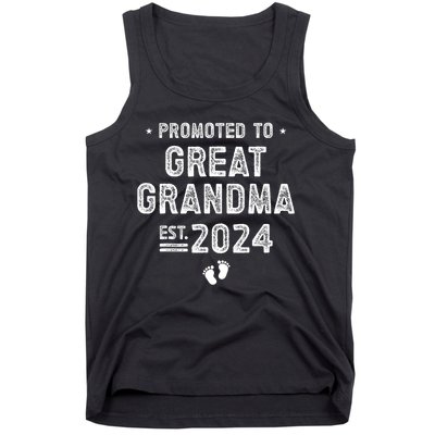 Promoted To Great Grandma 2024 Soon To Be Great Grandma Tank Top