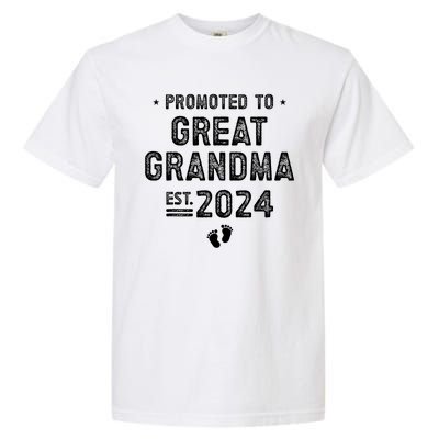 Promoted To Great Grandma 2024 Soon To Be Great Grandma Garment-Dyed Heavyweight T-Shirt