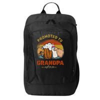 Promoted To Grandpa Est 2024 Fathers Day Vintage City Backpack