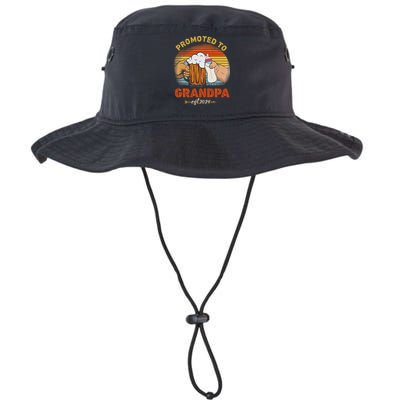 Promoted To Grandpa Est 2024 Fathers Day Vintage Bucket Hat