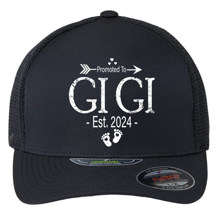 Promoted To Gigi 2024 New Mother Pregnancy Announcement Flexfit Unipanel Trucker Cap