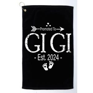 Promoted To Gigi 2024 New Mother Pregnancy Announcement Platinum Collection Golf Towel