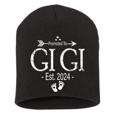 Promoted To Gigi 2024 New Mother Pregnancy Announcement Short Acrylic Beanie