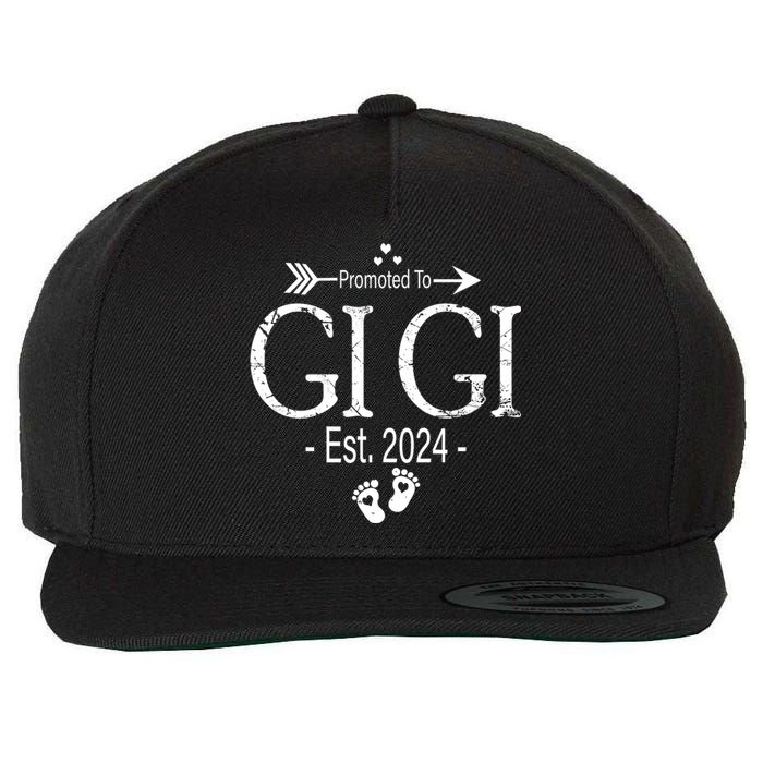 Promoted To Gigi 2024 New Mother Pregnancy Announcement Wool Snapback Cap