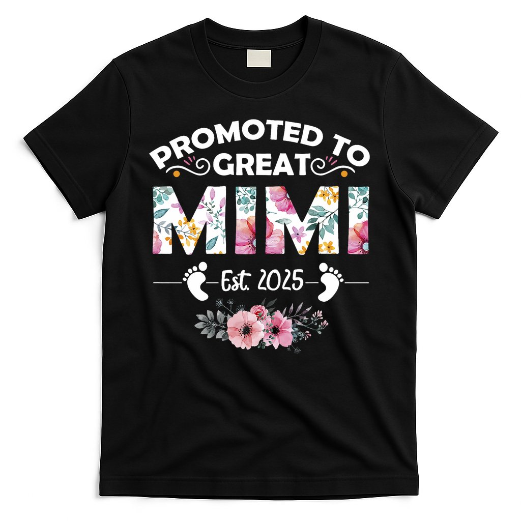 Promoted To Great Mimi Est 2025 First Time Mimi T-Shirt