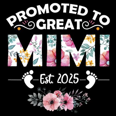 Promoted To Great Mimi Est 2025 First Time Mimi T-Shirt