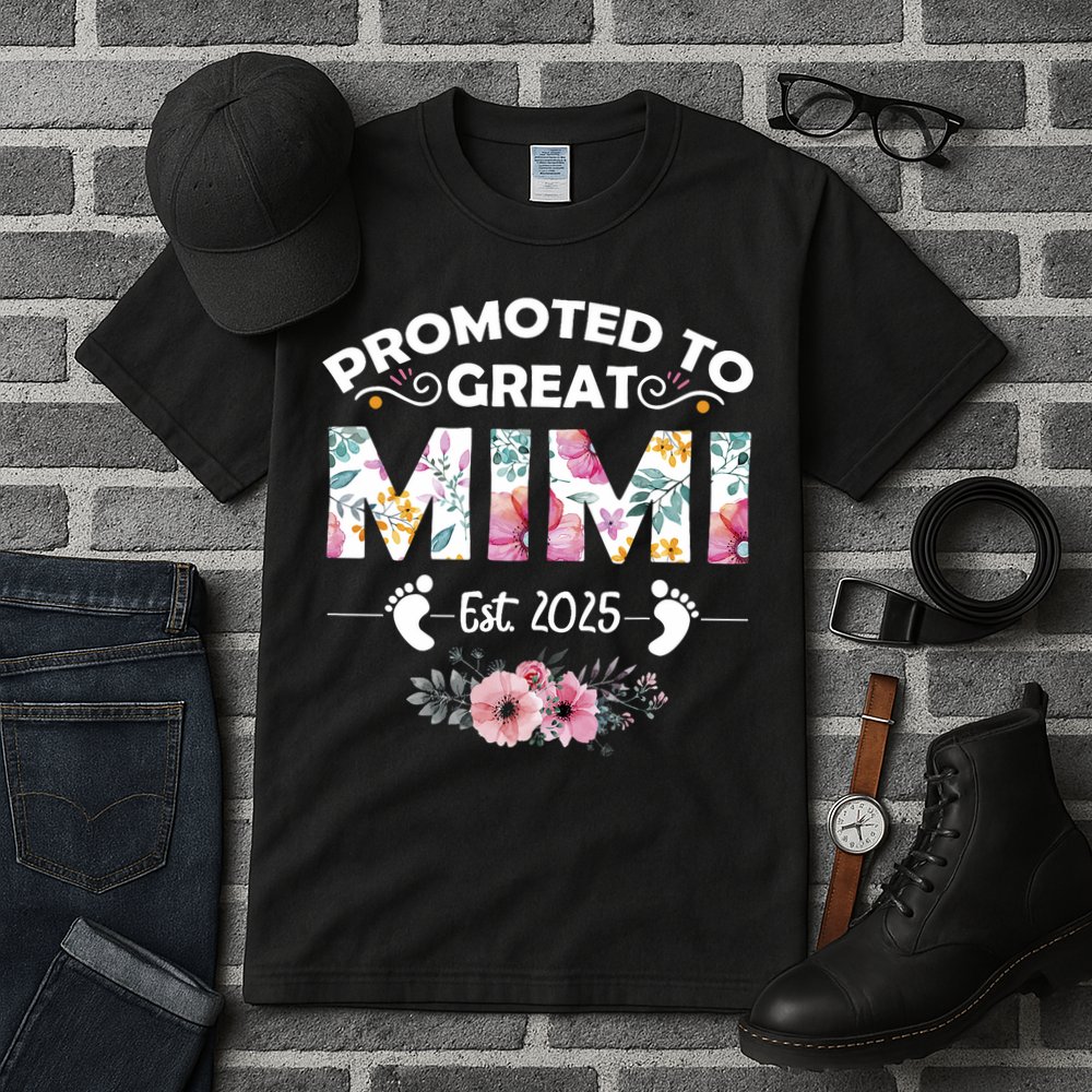 Promoted To Great Mimi Est 2025 First Time Mimi Tall T-Shirt