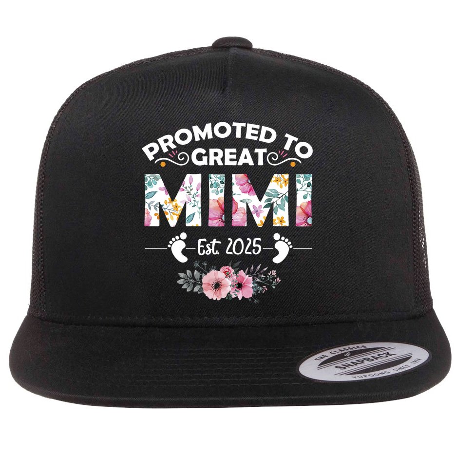 Promoted To Great Mimi Est 2025 First Time Mimi Flat Bill Trucker Hat
