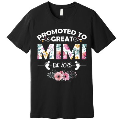 Promoted To Great Mimi Est 2025 First Time Mimi Premium T-Shirt