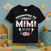 Promoted To Great Mimi Est 2025 First Time Mimi Toddler T-Shirt
