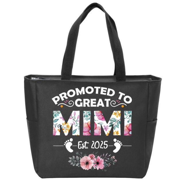 Promoted To Great Mimi Est 2025 First Time Mimi Zip Tote Bag