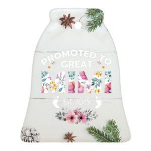 Promoted To Great Mimi Est 2025 First Time Mimi Ceramic Bell Ornament