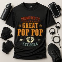 Promoted To Great Pop Pop Est 2024 Soon To Be Pop Pop Cool Gift Performance Shirt