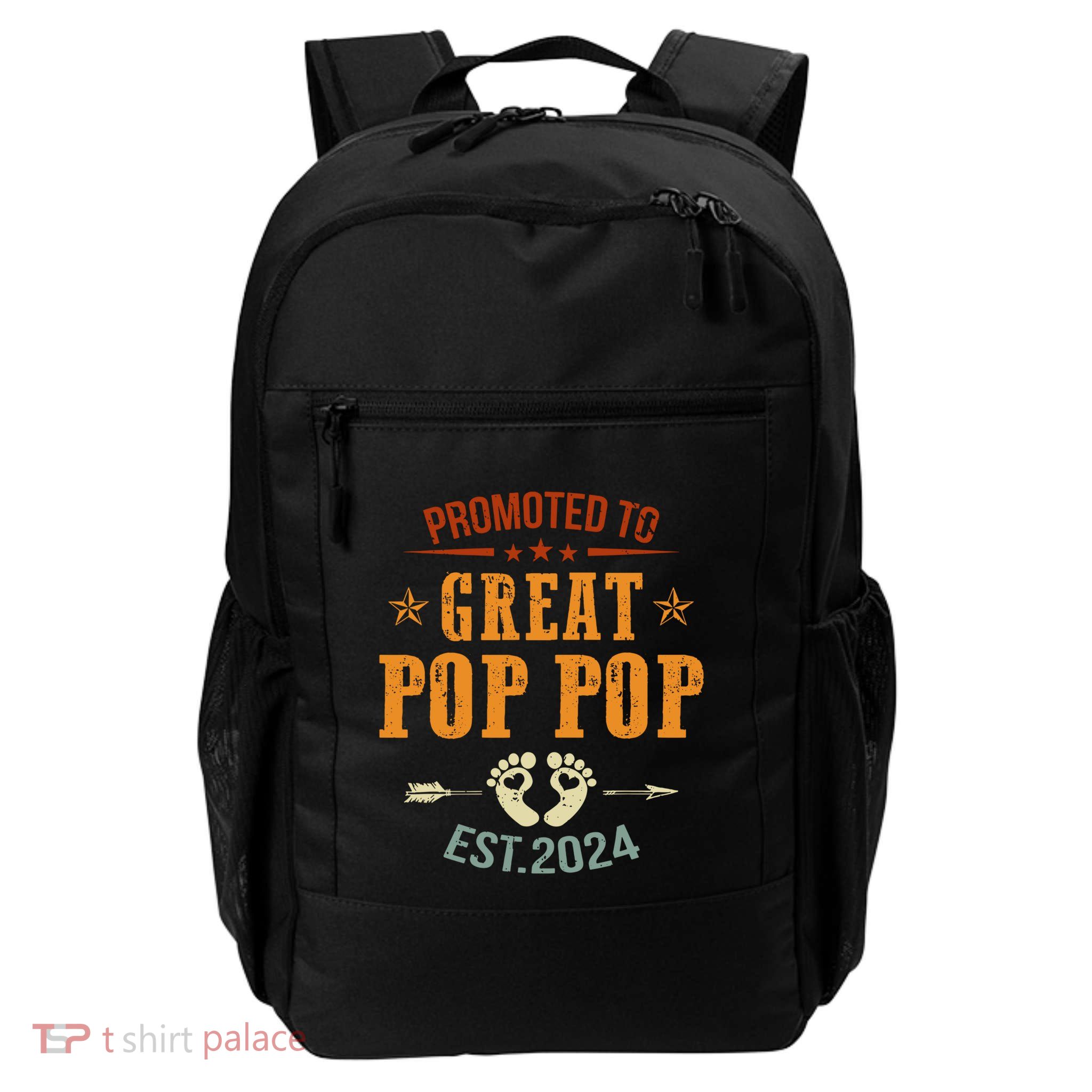 Promoted To Great Pop Pop Est 2024 Soon To Be Pop Pop Cool Gift Backpack