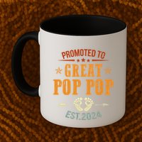 Promoted To Great Pop Pop Est 2024 Soon To Be Pop Pop Cool Gift Mug