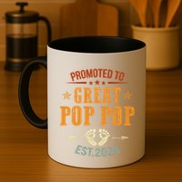 Promoted To Great Pop Pop Est 2024 Soon To Be Pop Pop Cool Gift Mug