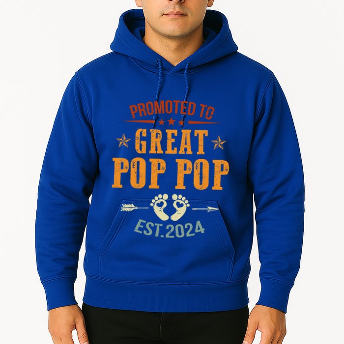 Promoted To Great Pop Pop Est 2024 Soon To Be Pop Pop Cool Gift Hoodie