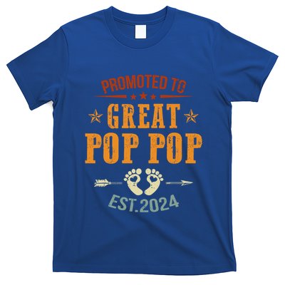 Promoted To Great Pop Pop Est 2024 Soon To Be Pop Pop Cool Gift T-Shirt