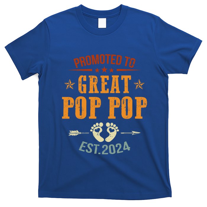 Promoted To Great Pop Pop Est 2024 Soon To Be Pop Pop Cool Gift T-Shirt