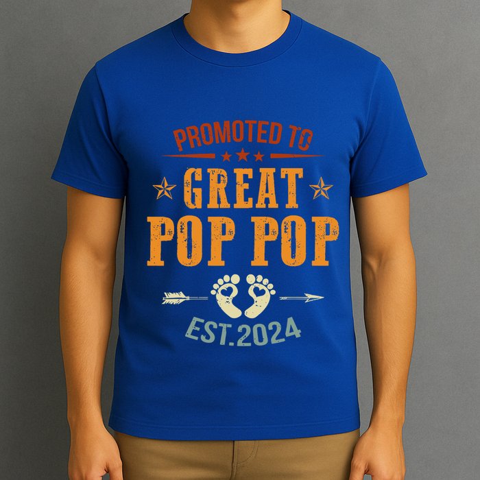 Promoted To Great Pop Pop Est 2024 Soon To Be Pop Pop Cool Gift T-Shirt