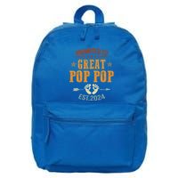 Promoted To Great Pop Pop Est 2024 Soon To Be Pop Pop Cool Gift 16 in Basic Backpack