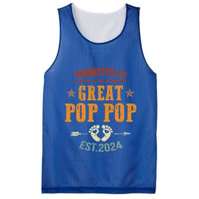 Promoted To Great Pop Pop Est 2024 Soon To Be Pop Pop Cool Gift Mesh Reversible Basketball Jersey Tank