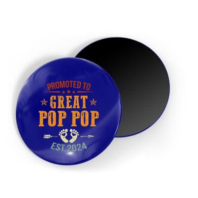 Promoted To Great Pop Pop Est 2024 Soon To Be Pop Pop Cool Gift Magnet