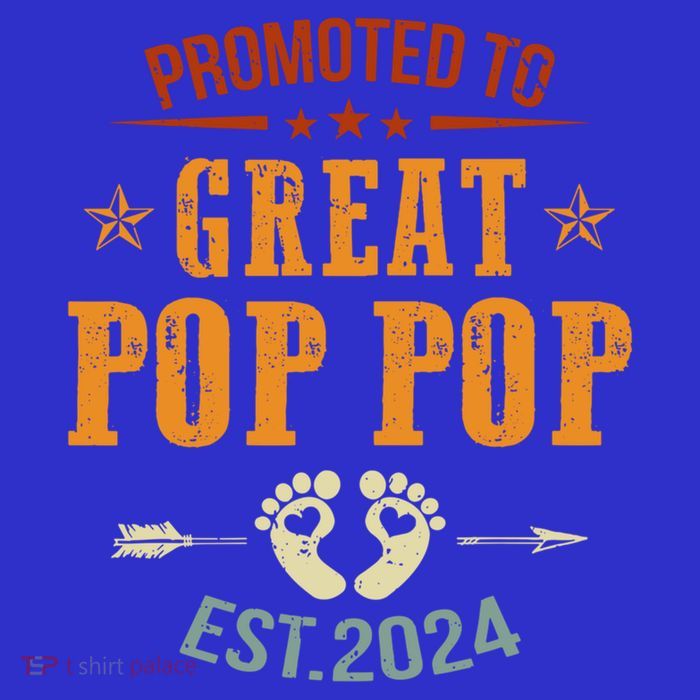 Promoted To Great Pop Pop Est 2024 Soon To Be Pop Pop Cool Gift Poster