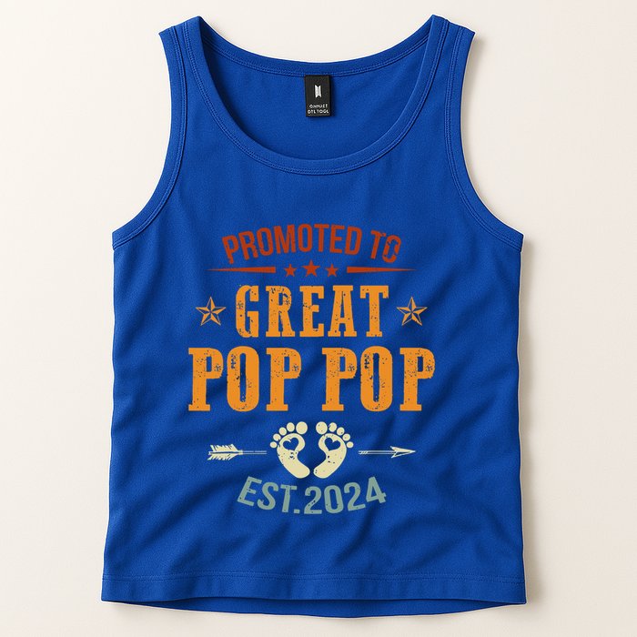 Promoted To Great Pop Pop Est 2024 Soon To Be Pop Pop Cool Gift Tank Top