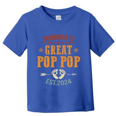 Promoted To Great Pop Pop Est 2024 Soon To Be Pop Pop Cool Gift Toddler T-Shirt