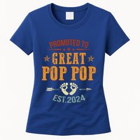 Promoted To Great Pop Pop Est 2024 Soon To Be Pop Pop Cool Gift Womens T-Shirt