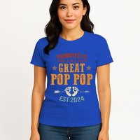 Promoted To Great Pop Pop Est 2024 Soon To Be Pop Pop Cool Gift Womens T-Shirt