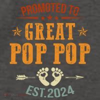 Promoted To Great Pop Pop Est 2024 Soon To Be Pop Pop Cool Gift Vector Backpack