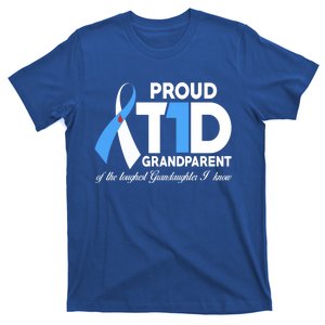 Proud T1d Grandparent Of Granddaughter Diabetes Awareness Gift T-Shirt