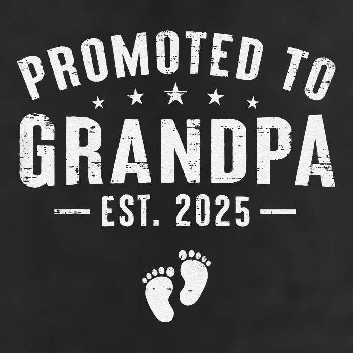 Promoted To Grandpa 2025 Soon To Be Grandfather New Grandpa Gift 7 Panel Mesh Trucker Snapback Hat