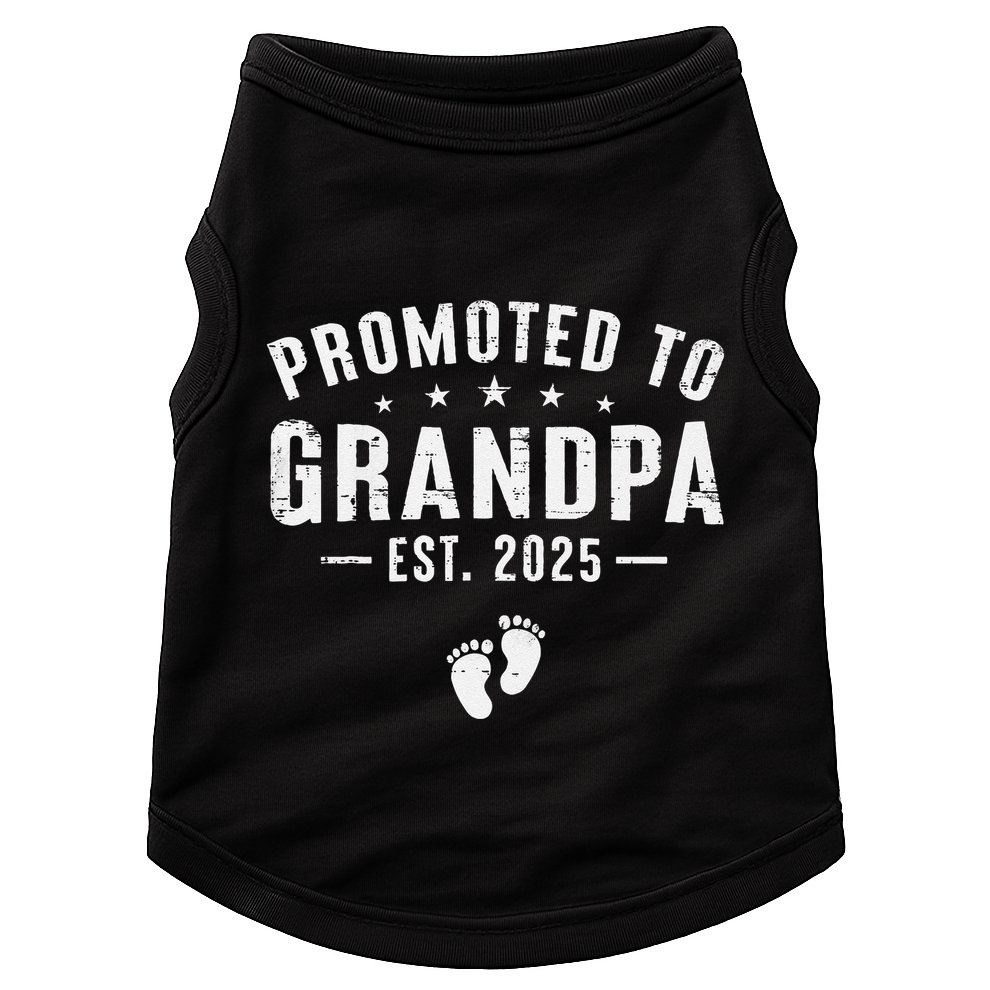 Promoted To Grandpa 2025 Soon To Be Grandfather New Grandpa Gift Doggie Tank