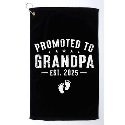 Promoted To Grandpa 2025 Soon To Be Grandfather New Grandpa Gift Golf Towel